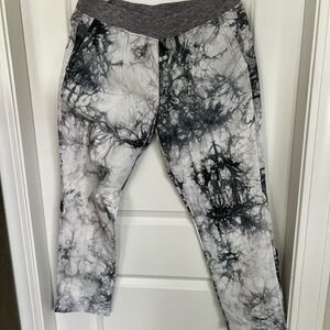 CAbi Black and Gray Tie-Dye Pants